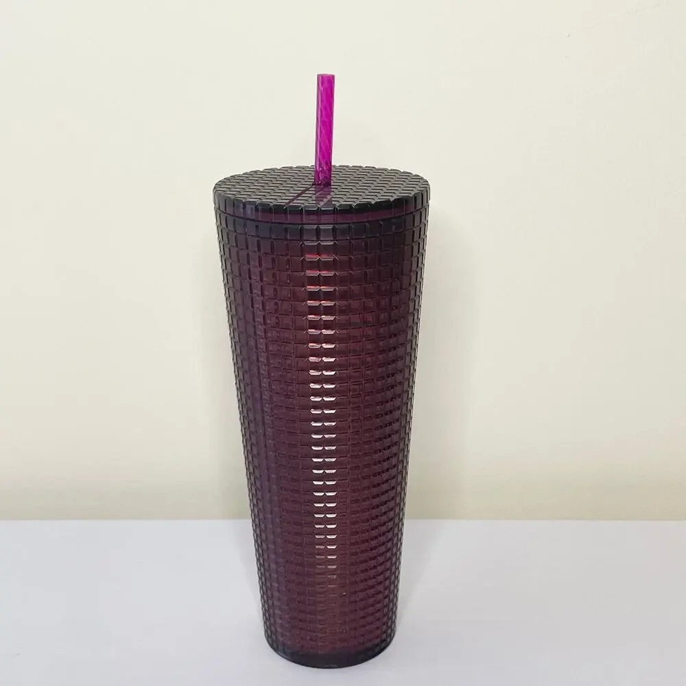 Starbucks Berry Plum Disco Grid Tumbler 24oz Venti